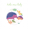 New baby gift card - hola new baby hedgehogs