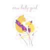 New baby gift card - new baby girl mice